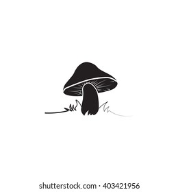 Mushroom icon. Simple illustration.