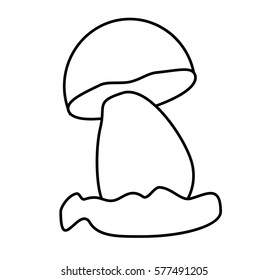 Mushroom icon. Simple illustration.