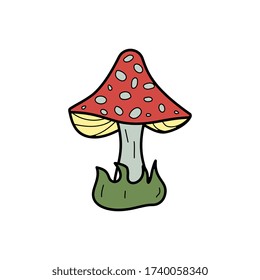 Mushroom icon. Simple outline colored vector of autumn icons for ui and ux, website or mobile application