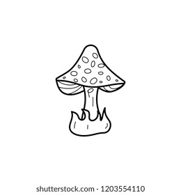 Mushroom icon. Simple outline vector of autumn set for UI and UX, website or mobile application