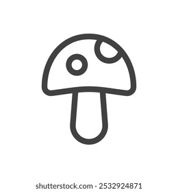 Mushroom icon Simple outline vector logo