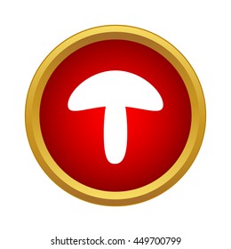 Mushroom icon in simple style on a white background