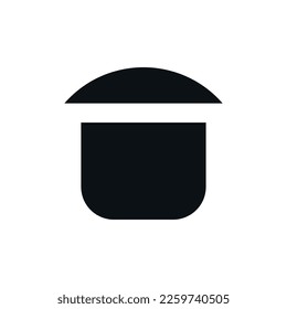 Mushroom icon. Simple style vegetable restaurant poster background symbol. Mushroom brand logo design element. Mushroom t-shirt printing. vector for sticker.