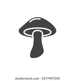 Mushroom icon Simple thin line flat symbol
