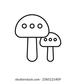 Mushroom icon. simple thin line vector icon