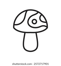 Mushroom icon Simple thin outline