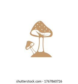 Mushroom icon and symbol vector illustration