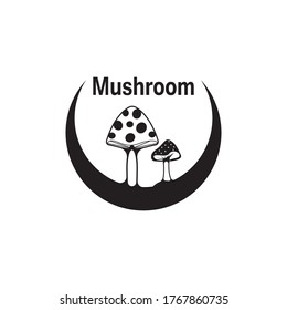 Mushroom icon and symbol vector illustration