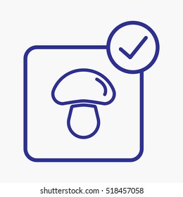 Mushroom Icon Symbol vegetable outline design