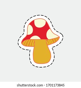 mushroom icon template colorful vector