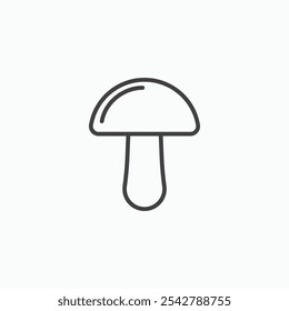 Mushroom icon in thin outlined.