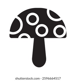 Mushroom icon. This icon can be used for websites, print templates, presentation templates, illustrations. 10 EPS