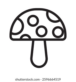 Mushroom icon. This icon can be used for websites, print templates, presentation templates, illustrations. 10 EPS