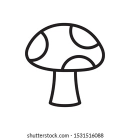 Mushroom icon in trendy outline style design. Vector graphic illustration. Suitable for website design, logo, app, template, and ui. Editable vector stroke. EPS 10.