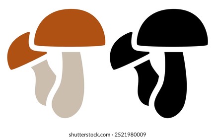 Mushroom icon. Vector clipart isolated on white background. 