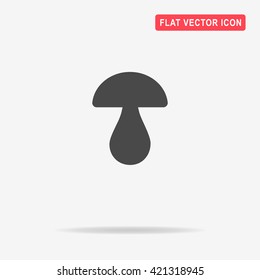 Mushroom icon. Vector concept illustration for design.