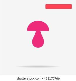 Mushroom icon. Vector concept illustration for design.