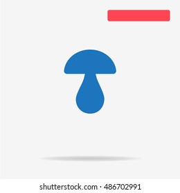 Mushroom icon. Vector concept illustration for design.