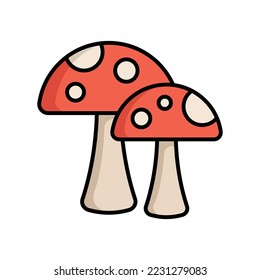 mushroom icon vector design template in white background