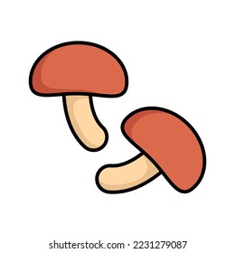 plantilla de diseño de vector de icono de hongos en fondo blanco