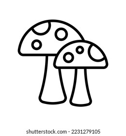 plantilla de diseño de vector de icono de hongos en fondo blanco