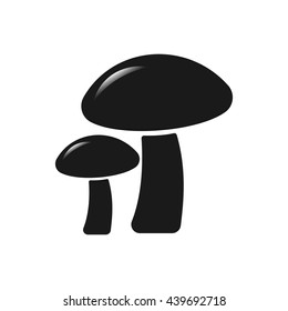 Mushroom icon Vector. Flat vector illustration in black on white background. EPS 10