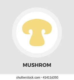 Mushroom icon vector. Flat icon isolated on the white background. Editable EPS file. Vector illustration.