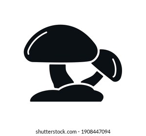 Mushroom icon vector flat style illustration