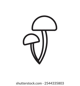 Mushroom icon Vector flat thin line illustration