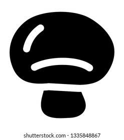 Mushroom icon vector, glyph icon design of mushroom 
