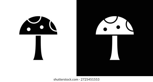 Pilzsymbol, Vektorgrafiken. gefülltes Vektorzeichen, Symbolgrafik.