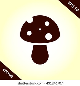 mushroom icon. mushroom vector illustration