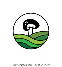 Mushroom icon vector illustration design template