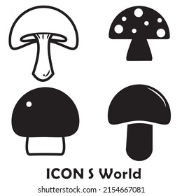 Mushroom icon. Vector illustration eps10.