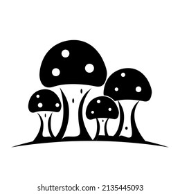 Mushroom icon Vector Illustration on white background.