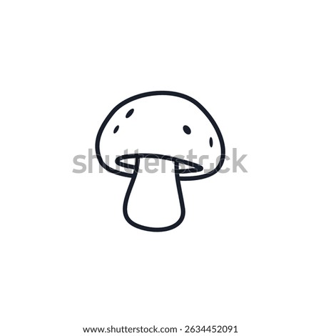 Mushroom Icon Vector Illustration. Organic Fungi Symbol for Nature Branding, Healthy Food, and Forest Designs