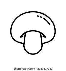 Mushroom icon vector illustration in outline style