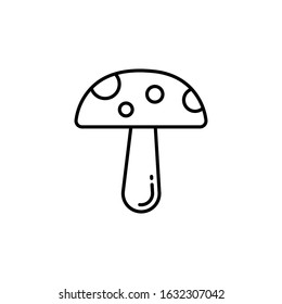 Mushroom icon vector image. Can also be used for food and drinks. Suitable for mobile apps, web apps and print media.
