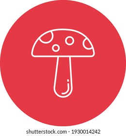 Mushroom icon vector image. Can also be used for food and drinks. Suitable for use on web apps, mobile apps and print media.