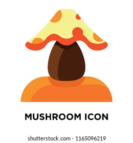 Mushroom icon vector isolated on white background, Mushroom transparent sign , colorful symbols