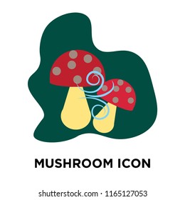 Mushroom icon vector isolated on white background, Mushroom transparent sign , nature symbols
