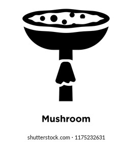 Mushroom icon vector isolated on white background, logo concept of Mushroom sign on transparent background, filled black symbol