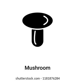 Mushroom icon vector isolated on white background, logo concept of Mushroom sign on transparent background, filled black symbol