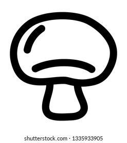 Mushroom icon vector, line icon design of mushroom 