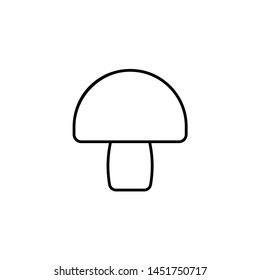 Mushroom Icon / Vector - In Line / Stroke Design