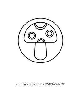 mushroom icon Vector logo set flat