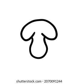 icono de hongo en vector. Logotipo - Doodle