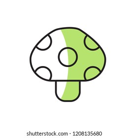 mushroom icon vector. modern style vegetable icon