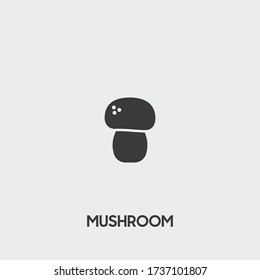 mushroom icon. mushroom vector on gray background