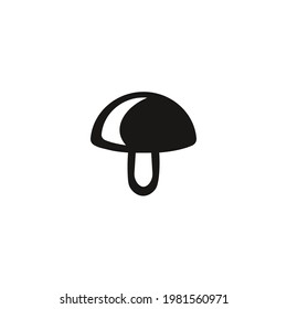 mushroom icon vector on a white background